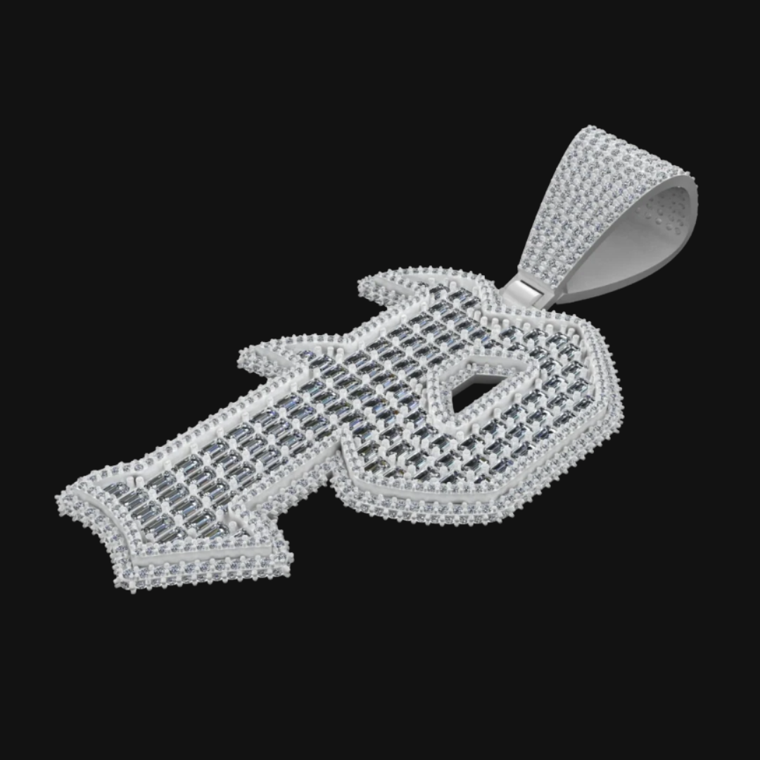 custom iced out pendant moissanite mens hip hop jewelry